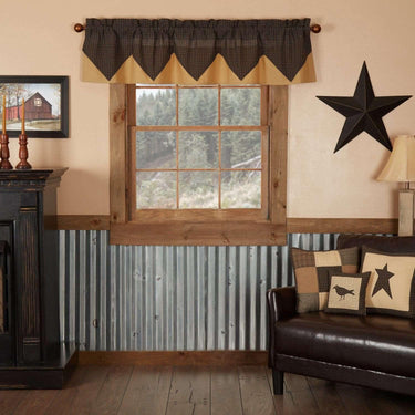 Kettle Grove Plaid Valance Curtain Curtain Layered 16x72 - The Fox Decor